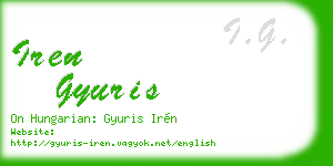 iren gyuris business card